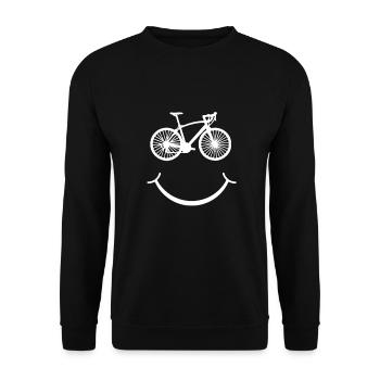 Bike laugh love sport gift - Unisex Sweatshirt - black - Front - Alina (178cm) & Michal (187cm)