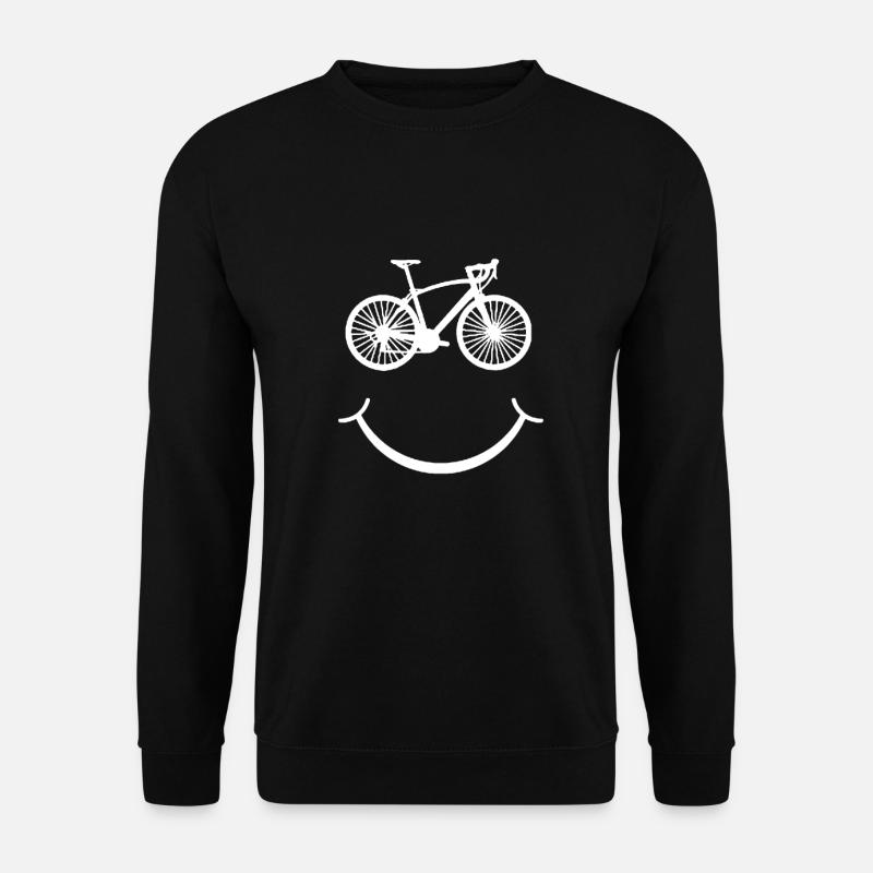 Fahrrad Lachen Liebe Sport Geschenk - Unisex Pullover - Schwarz