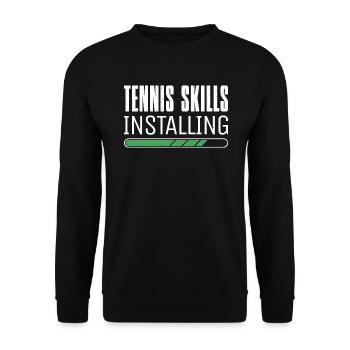 Compétences des joueurs de tennis Club de tennis Joueur de tennis - Sweat-shirt Unisexe - noir - Devant - Alina (178cm) & Michal (187cm)
