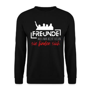 Beste Freunde FREUND Kumpel Kumpels - Unisex Pullover - Schwarz - Vorne - Alina (178cm) & Michal (187cm)