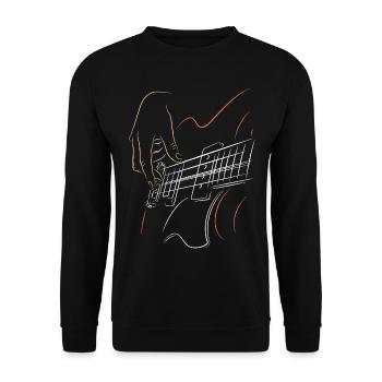 23F 0412 bk - Sweat-shirt Unisexe - noir - Devant - Alina (178cm) & Michal (187cm)