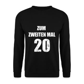 40. Geburtstag Vierzig Jahre Alt Lustig Geschenk - Unisex Pullover - Schwarz - Vorne - Alina (178cm) & Michal (187cm)