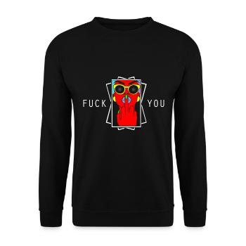 FUCK YOU GIRL - Unisex Sweatshirt - black - Front - Alina (178cm) & Michal (187cm)