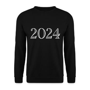 2024 - gift born in 2024 - Unisex Sweatshirt - black - Front - Alina (178cm) & Michal (187cm)