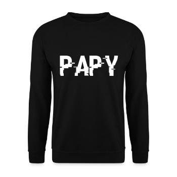 Großer Vater, Opa, Opa, Opa, Großer Vater - Unisex Pullover - Schwarz - Vorne - Alina (178cm) & Michal (187cm)