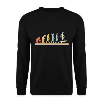 Hydrofoil Surfing Surf Surfer Hydrofoil Surfen - Unisex Sweatshirt - black - Front - Alina (178cm) & Michal (187cm)