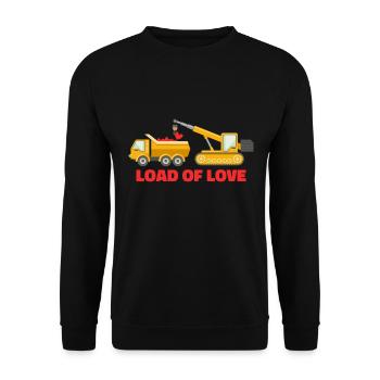 Viel Liebe| Valentinstag - Unisex Pullover - Schwarz - Vorne - Alina (178cm) & Michal (187cm)