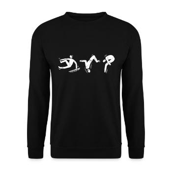 Parkour Run Jumping - Sweat-shirt Unisexe - noir - Devant - Alina (178cm) & Michal (187cm)