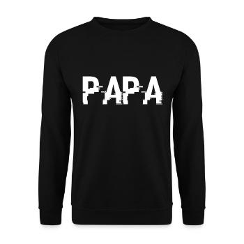 Papa-Geschenk - Der beste Papa - Unisex Pullover - Schwarz - Vorne - Alina (178cm) & Michal (187cm)