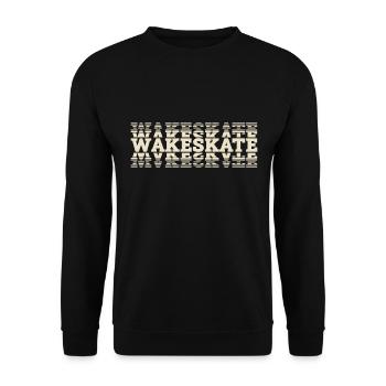 Wakeskaten Wakeskating Wakeskater Wakeboard - Unisex Sweatshirt - black - Front - Alina (178cm) & Michal (187cm)