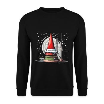 Ham Radio Weihnachten - Unisex Pullover - Schwarz - Vorne - Alina (178cm) & Michal (187cm)