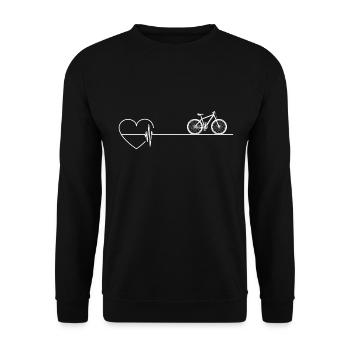 J’AIME MON VÉLO ! - Sweat-shirt Unisexe - noir - Devant - Alina (178cm) & Michal (187cm)