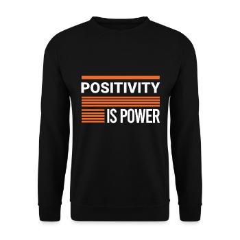 La positivité, c’est le pouvoir - Sweat-shirt Unisexe - noir - Devant - Alina (178cm) & Michal (187cm)