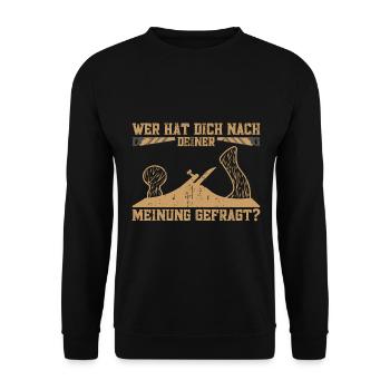 Tischlerei Handwerker Schreiner Tischler Geselle - Unisex Pullover - Schwarz - Vorne - Alina (178cm) & Michal (187cm)