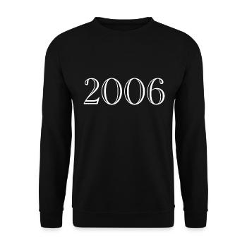 2006 - cadeau née en 2006 - Sweat-shirt Unisexe - noir - Devant - Alina (178cm) & Michal (187cm)