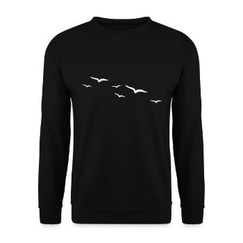 Birds | Oiseau - Sweat-shirt Unisexe - noir - Devant - Alina (178cm) & Michal (187cm)