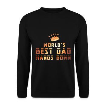 Der beste Vater der Welt ohne Zweifel - Unisex Pullover - Schwarz - Vorne - Alina (178cm) & Michal (187cm)