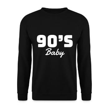 90s 90s Retro Gift - Unisex Sweatshirt - black - Front - Alina (178cm) & Michal (187cm)