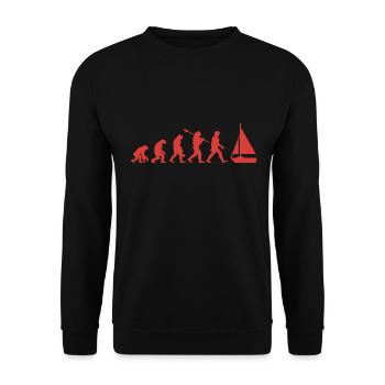 Evolution Segelboot Boot - Unisex Pullover - Schwarz - Vorne - Alina (178cm) & Michal (187cm)
