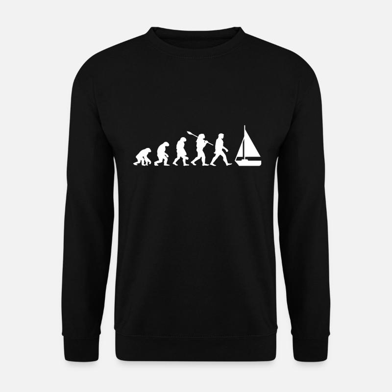 Evolution Segelboot Boot - Unisex Pullover - Schwarz