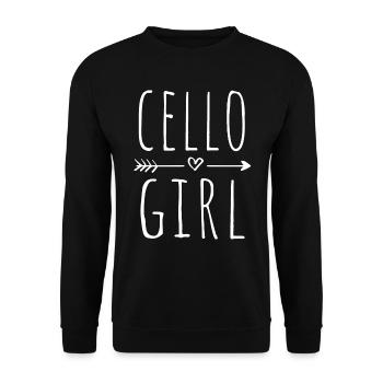 Violoncelle Fille Violoncelliste Orchestre Musicien - Sweat-shirt Unisexe - noir - Devant - Alina (178cm) & Michal (187cm)