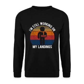 Gute Besserung Gebrochener Arm Verletzung Geschenk - Unisex Pullover - Schwarz - Vorne - Alina (178cm) & Michal (187cm)