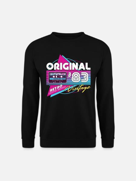 1983 Jahrgang Retro Vintage Geburtstag Geschenk - Unisex Pullover - Schwarz