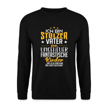 Vater von Ungeheuer fantastische Kinder - Unisex Pullover - Schwarz - Vorne - Alina (178cm) & Michal (187cm)