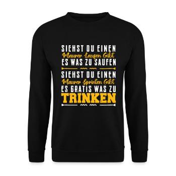 Maurer Tshirt Maurermeister - Unisex Pullover - Schwarz - Vorne - Alina (178cm) & Michal (187cm)