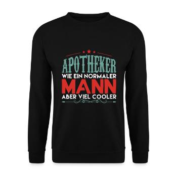 apotheker | apotheker aber viel cooler - Unisex Pullover - Schwarz - Vorne - Alina (178cm) & Michal (187cm)