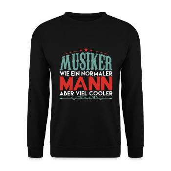 Gitarren Opa Gitarre Großvater Geschenk !! - Unisex Pullover - Schwarz - Vorne - Alina (178cm) & Michal (187cm)