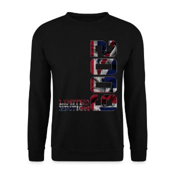 ÉDITION LIMITÉE ANGLETERRE 2009 UK 17E ANNIVERSAIRE - Sweat-shirt Unisexe - noir - Devant - Alina (178cm) & Michal (187cm)