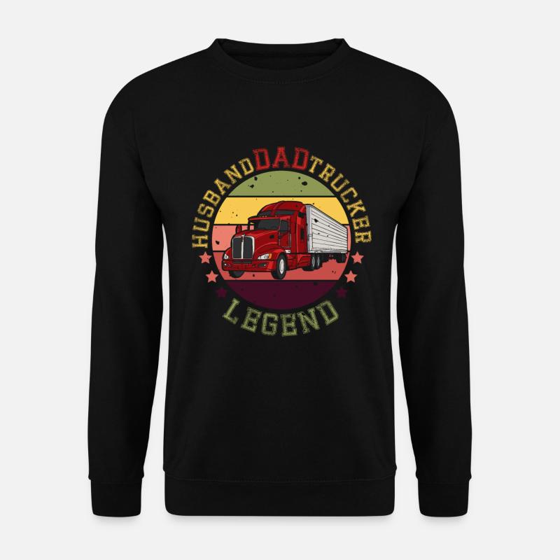 EHEMANN VATER TRUCKER LEGENDE - Unisex Pullover - Schwarz
