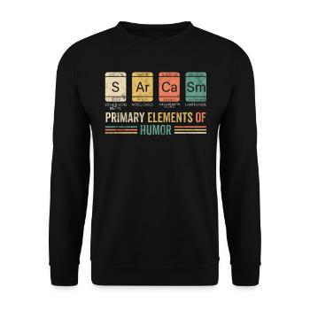Black humor scientist gift shirt sarcasm - Unisex Sweatshirt - black - Front - Alina (178cm) & Michal (187cm)
