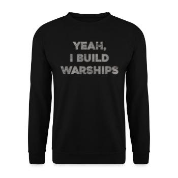 Maquette bateau constructeur Vintage navire de guerre - Sweat-shirt Unisexe - noir - Devant - Alina (178cm) & Michal (187cm)