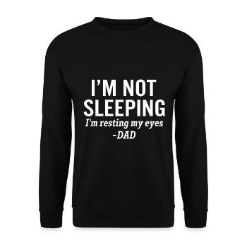 Papa, je ne dors pas, je repose mes yeux - Sweat-shirt Unisexe - noir - Devant - Alina (178cm) & Michal (187cm)