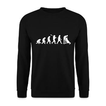 Évolution Drôle Chien de Berger Belge Malinois - Sweat-shirt Unisexe - noir - Devant - Alina (178cm) & Michal (187cm)