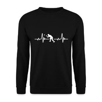 Petanque Passion Boules Games - Unisex Sweatshirt - black - Front - Alina (178cm) & Michal (187cm)