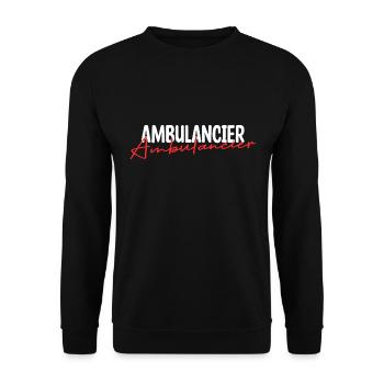 Ambulancier. - Sweat-shirt Unisexe - noir - Devant - Alina (178cm) & Michal (187cm)
