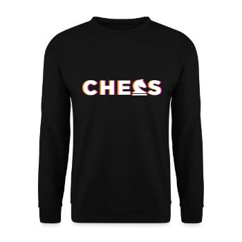 Pièces d’échecs - Sweat-shirt Unisexe - noir - Devant - Alina (178cm) & Michal (187cm)