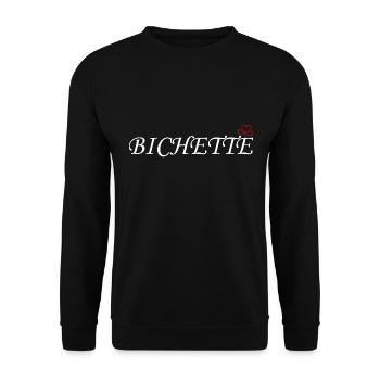 Bichette Femme style - Sweat-shirt Unisexe - noir - Devant - Alina (178cm) & Michal (187cm)