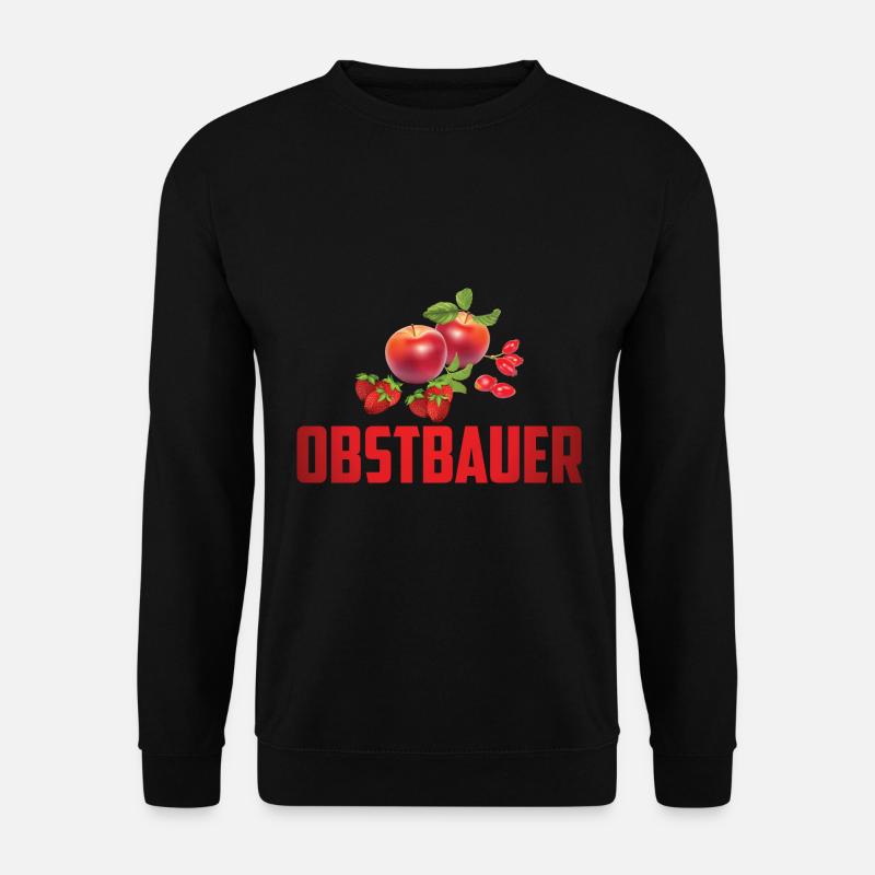 DER OBSTBAUER MIT OBST - Unisex Pullover - Schwarz