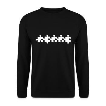 Rätsel - Unisex Pullover - Schwarz - Vorne - Alina (178cm) & Michal (187cm)