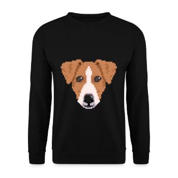 Pixel Dog - Unisex Sweatshirt - black - Front - Alina (178cm) & Michal (187cm)
