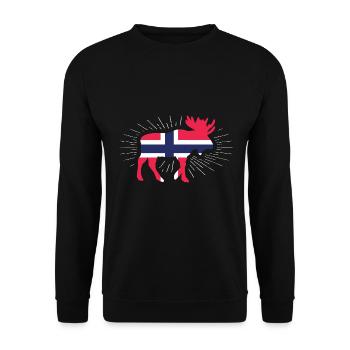 Norway - Unisex Sweatshirt - black - Front - Alina (178cm) & Michal (187cm)