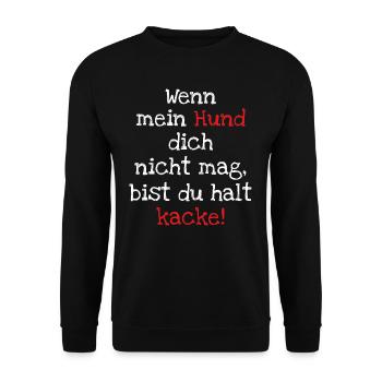 Hund - wenn mein Hund ... - Unisex Pullover - Schwarz - Vorne - Alina (178cm) & Michal (187cm)