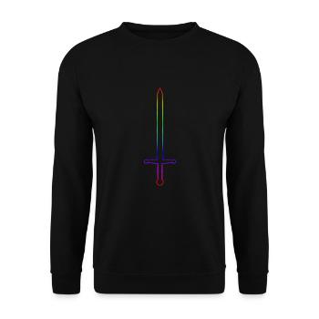 Schwert - Unisex Pullover - Schwarz - Vorne - Alina (178cm) & Michal (187cm)