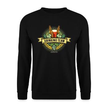 Apres Ski Beer Drinking Team - Unisex Pullover - Schwarz - Vorne - Alina (178cm) & Michal (187cm)