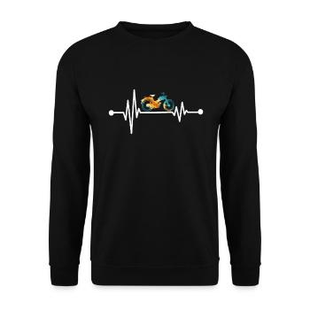 Mofa Moped Herzschlag - Sweat-shirt Unisexe - noir - Devant - Alina (178cm) & Michal (187cm)