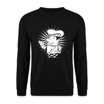 Dessin animé Cook - Sweat-shirt Unisexe - noir - Devant - Alina (178cm) & Michal (187cm)